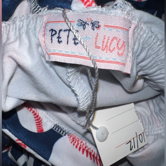 Short Rompers | Mommy & Me Matching Set | Baseballs on dark blue background - Picture 4 of 4